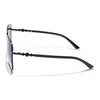 Square Sunglasses (Grey & Clear Lens | Black Frame - MG6002)