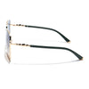 Square Sunglasses (Blue & Brown Lens | Golden & Green Frame - MG6007)