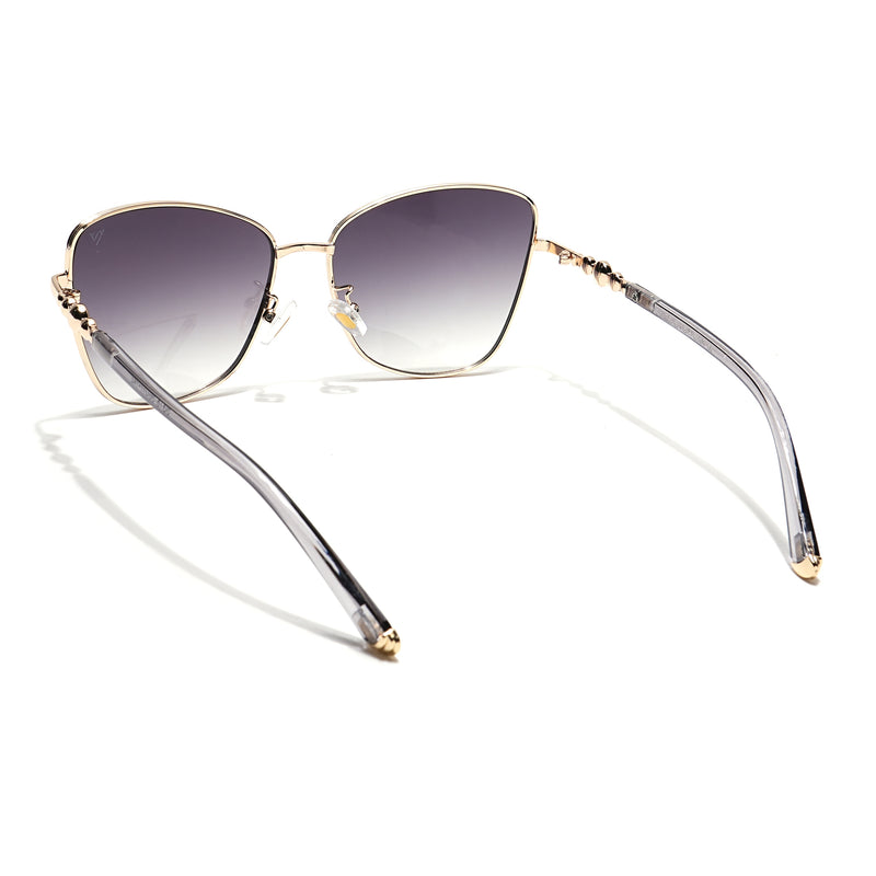 Cateye Sunglasses (Green & Clear Lens | Golden & Green Frame - MG5999)