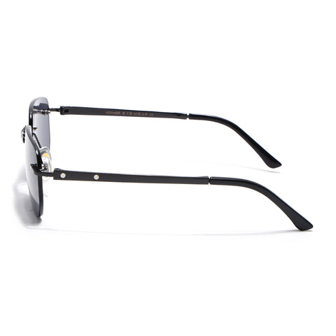 Rayn | Black Rimless Sunglasses | Black Frame - MG7601