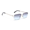 Rayn | Grey & Clear Rimless Sunglasses | Silver Frame - MG7602
