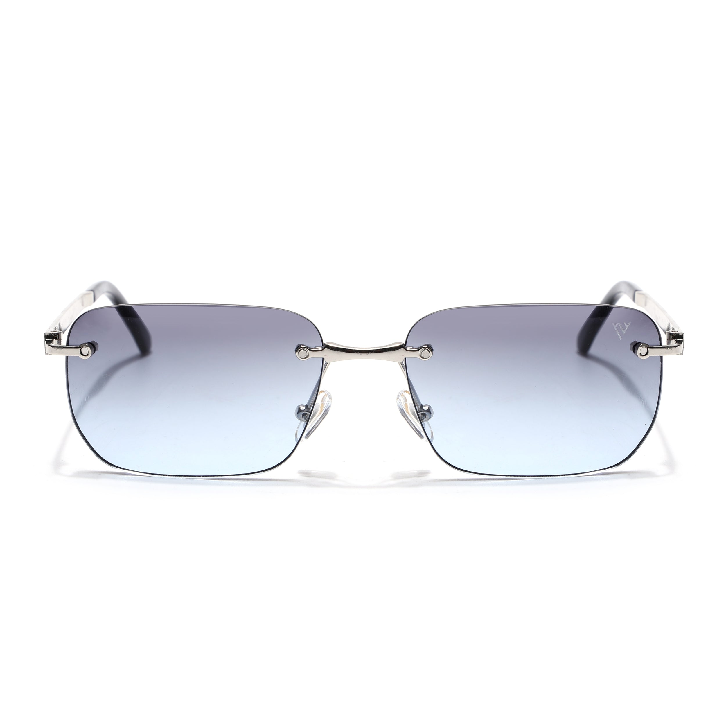 Rayn | Grey & Clear Rimless Sunglasses | Silver Frame - MG7602