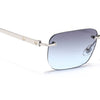 Rayn | Grey & Clear Rimless Sunglasses | Silver Frame - MG7602