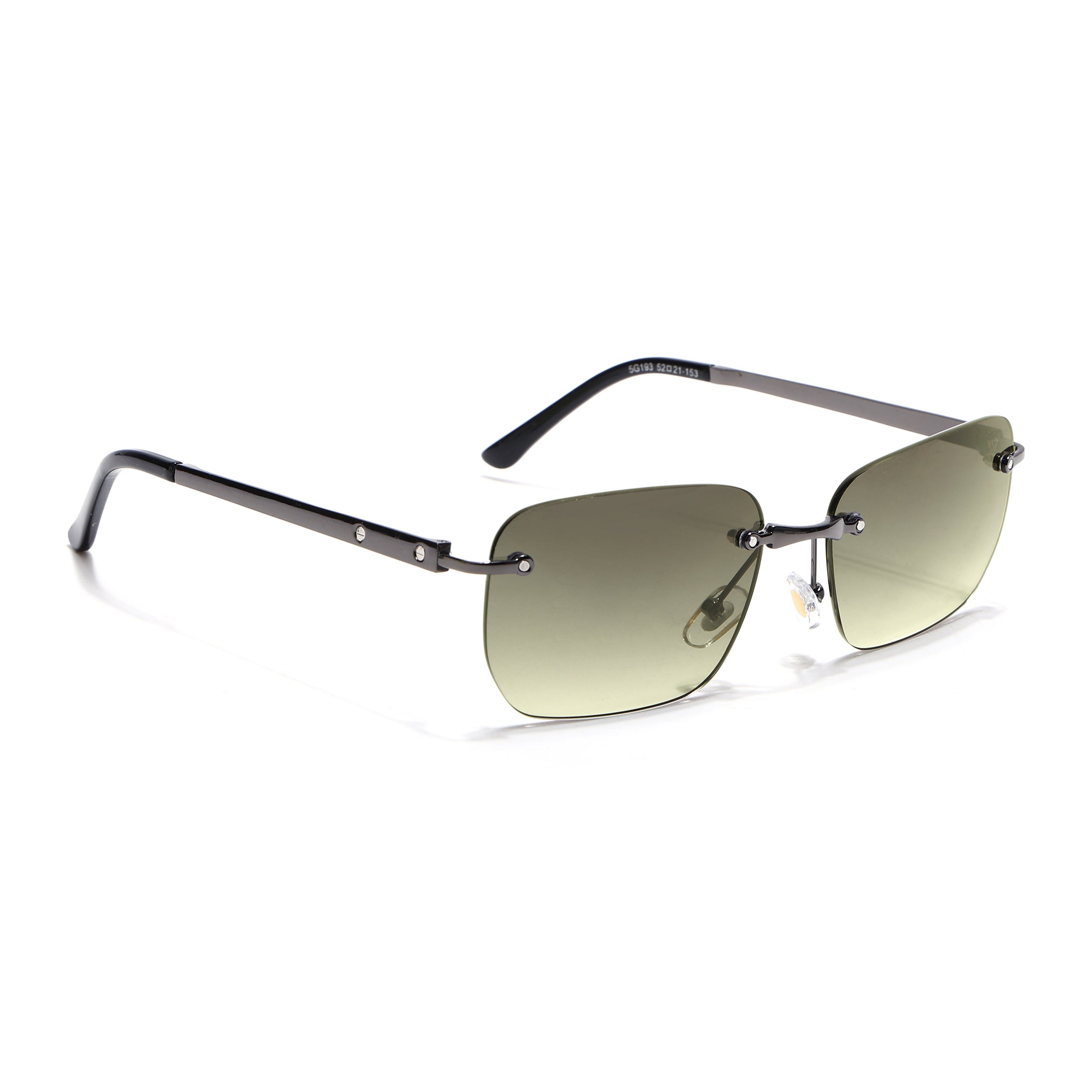 Rayn | Olive & Clear Rimless Sunglasses | Grey Frame - MG7603