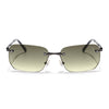 Rayn | Olive & Clear Rimless Sunglasses | Grey Frame - MG7603