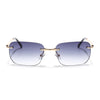 Rayn | Grey & Clear Rimless Sunglasses | Golden Frame - MG7604