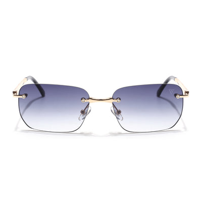 Rayn | Grey & Clear Rimless Sunglasses | Golden Frame - MG7604
