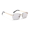 Rayn | Light Black Rimless Sunglasses | Golden Frame - MG7607
