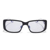 Rectangle Sunglasses for Men & Women (Clear Lens | Black Frame - MG6895)