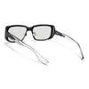 Rectangle Sunglasses for Men & Women (Clear Lens | Black Frame - MG6895)