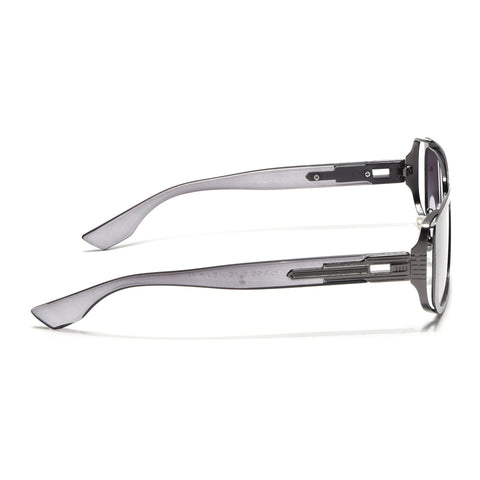 Rectangle Sunglasses for Men & Women (Olive & Clear Lens | Grey Frame - MG6896)