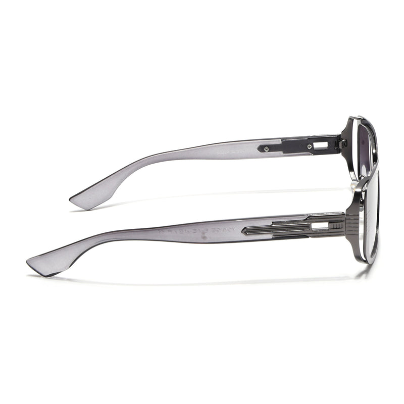 Rectangle Sunglasses for Men & Women (Olive & Clear Lens | Grey Frame - MG6896)