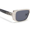 Rectangle Sunglasses for Men & Women (Grey Lens | Silver Frame - MG6897)