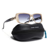Rectangle Sunglasses for Men & Women (Grey & Clear Lens | Golden Frame - MG6898)