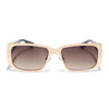 Rectangle Sunglasses for Men & Women (Brown & Clear Lens | Golden Frame - MG6899)