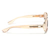 Rectangle Sunglasses for Men & Women (Light Brown Lens | Golden Frame - MG6900)