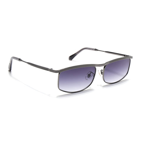 Rectangle Sunglasses for Men & Women (Grey & Clear Lens | Grey Frame - MG6902)