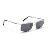 Rectangle Sunglasses for Men & Women (Black Lens | Golden Frame - MG6904)