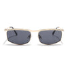 Rectangle Sunglasses for Men & Women (Black Lens | Golden Frame - MG6904)