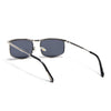 Rectangle Sunglasses for Men & Women (Black Lens | Silver Frame - MG7539)
