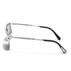 Rectangle Sunglasses for Men & Women (Black Lens | Silver Frame - MG7539)