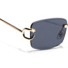 Stud | Black Rimless Sunglasses | Golden Frame - MG7525