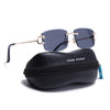 Stud | Black Rimless Sunglasses | Golden Frame - MG7525