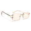Rimless Sunglasses (Light Brown Lens | Golden Frame - MG9120)