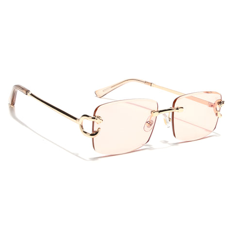 Rimless Sunglasses (Light Brown Lens | Golden Frame - MG9120)