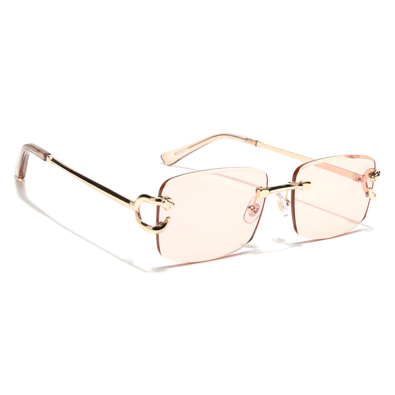 Rimless Sunglasses (Light Brown Lens | Golden Frame - MG9120)