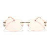 Rimless Sunglasses (Light Brown Lens | Golden Frame - MG9120)