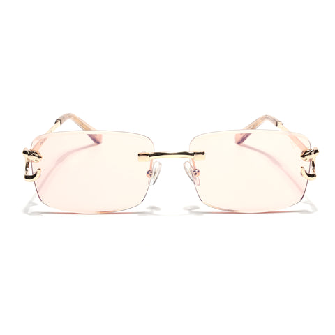Rimless Sunglasses (Light Brown Lens | Golden Frame - MG9120)