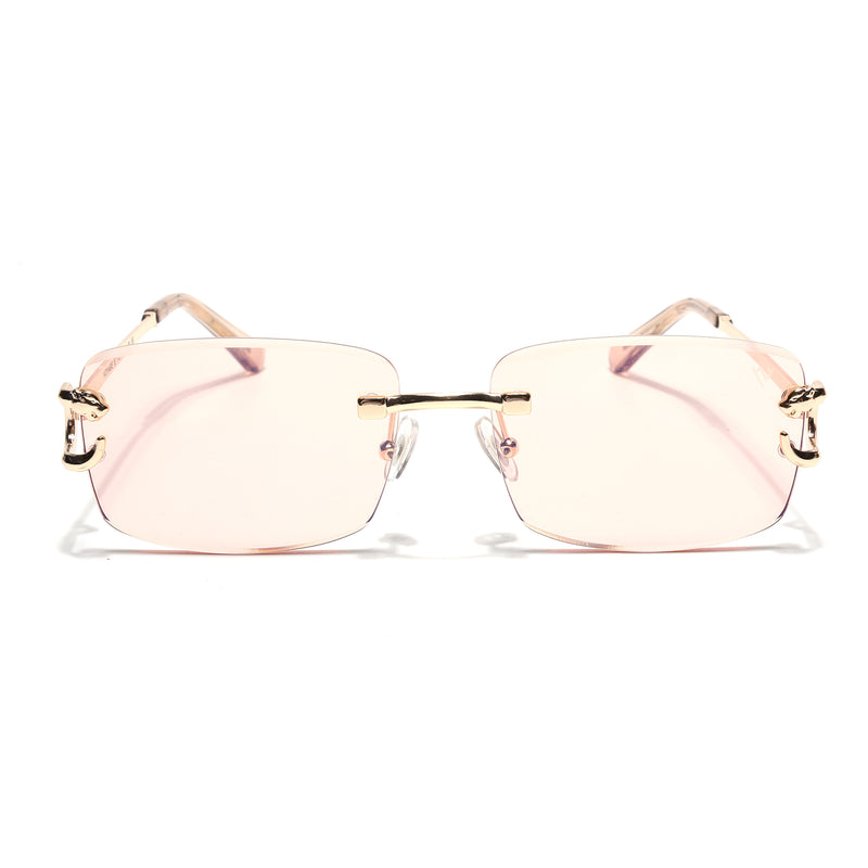 Rimless Sunglasses (Light Brown Lens | Golden Frame - MG9120)