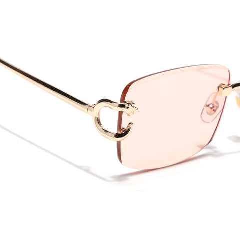 Rimless Sunglasses (Light Brown Lens | Golden Frame - MG9120)