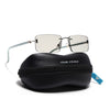 Rimless Sunglasses for Men & Women (Light Black Lens | Silver Frame - MG7380)