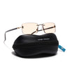 Rimless Sunglasses for Men & Women (Light Pink Lens | Golden Frame - MG7384)