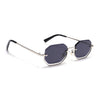 Facet | Grey Hexagonal Sunglasses | Silver Frame - MG7509