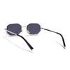 Facet | Grey Hexagonal Sunglasses | Silver Frame - MG7509
