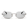 Facet | Light Black Hexagonal Sunglasses  | Silver Frame - MG7510