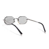 Facet | Light Black Hexagonal Sunglasses  | Silver Frame - MG7510