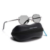 Facet | Light Black Hexagonal Sunglasses  | Silver Frame - MG7510