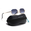 Facet | Grey & Clear Hexagonal Sunglasses | Golden Frame - MG7511