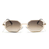 Facet | Brown & Clear Hexagonal Sunglasses | Golden Frame - MG7512