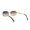 Facet | Brown & Clear Hexagonal Sunglasses | Golden Frame - MG7512