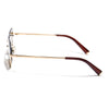 Facet | Brown & Clear Hexagonal Sunglasses | Golden Frame - MG7512