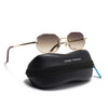 Facet | Brown & Clear Hexagonal Sunglasses | Golden Frame - MG7512