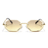 Facet | Light Brown & Clear Hexagonal Sunglasses | Golden Frame - MG7513