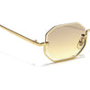 Facet | Light Brown & Clear Hexagonal Sunglasses | Golden Frame - MG7513