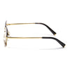 Facet | Light Brown & Clear Hexagonal Sunglasses | Golden Frame - MG7513