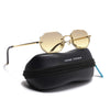 Facet | Light Brown & Clear Hexagonal Sunglasses | Golden Frame - MG7513